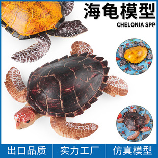 儿童科教仿真海洋玩具认知摆件大号海龟陆龟象龟乌龟两栖动物模型