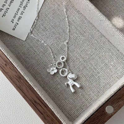 小众设计马上有钱花项链S925纯银招财转运小马锁骨链女轻奢高级感