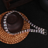 戏曲越剧头饰配饰小生帽双层水钻七彩帽扣 小生包头包扣子 帽链子