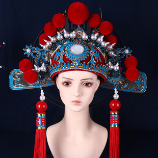 戏曲京剧黑色状元帽 四郎探母驸马套 豫剧老生小生乌纱帽官帽盔头