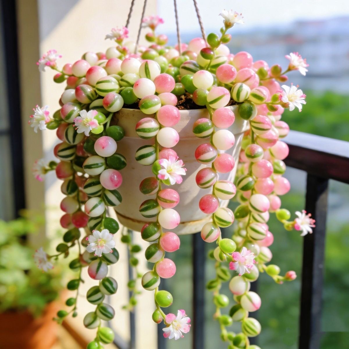 新品彩佛珠锦室内植物花卉珍珠吊兰花草盆栽办公事阳台新手绿植