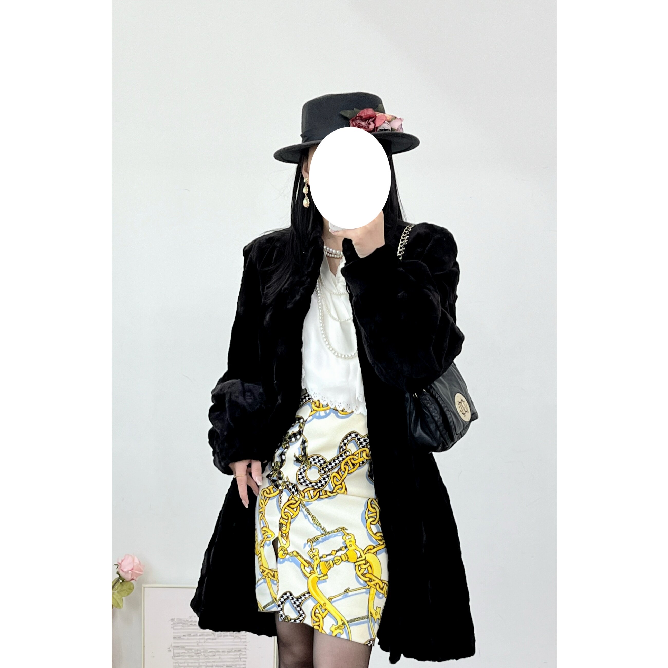 vintage中古法式水貂貂绒皮草女