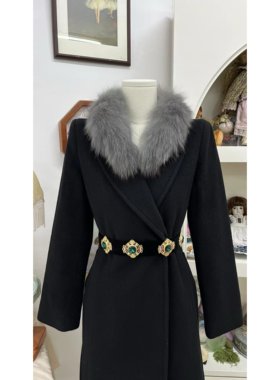 复古优雅风狐狸vintage中古围脖