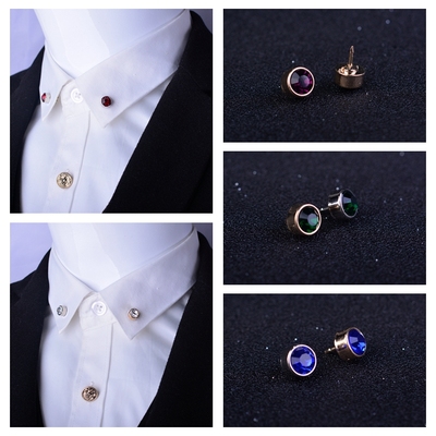 韩版衬衫个性水晶衣领花饰品胸针