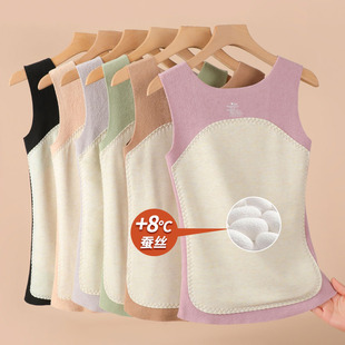 德绒保暖背心女内搭冬季加绒加厚无痕发热打底内衣女款棉马甲吊带