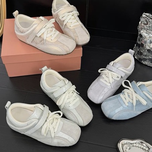 休闲运动阿甘鞋 内增高德训鞋 女鞋 魔术贴小白鞋 女增高6cm春季 新款