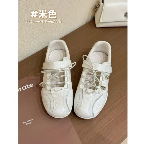 玛丽珍德训鞋鞋女春夏新款百搭休闲运动阿甘鞋银色玛丽珍透气单鞋