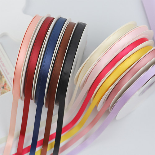 1cm大卷纯色丝带手工DIY缎带蝴蝶结鲜花包装织带蛋糕烘焙婚庆彩带