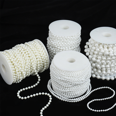 花束珍珠链条项链鲜花装饰配饰串珠珠扣有钱花有孔花艺花店资材