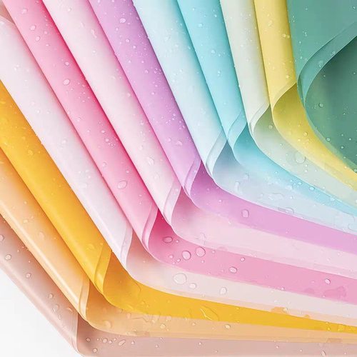 透明韩素纸纯色雾面纸防水单色包花纸花束鲜花包装纸材料韩束纸