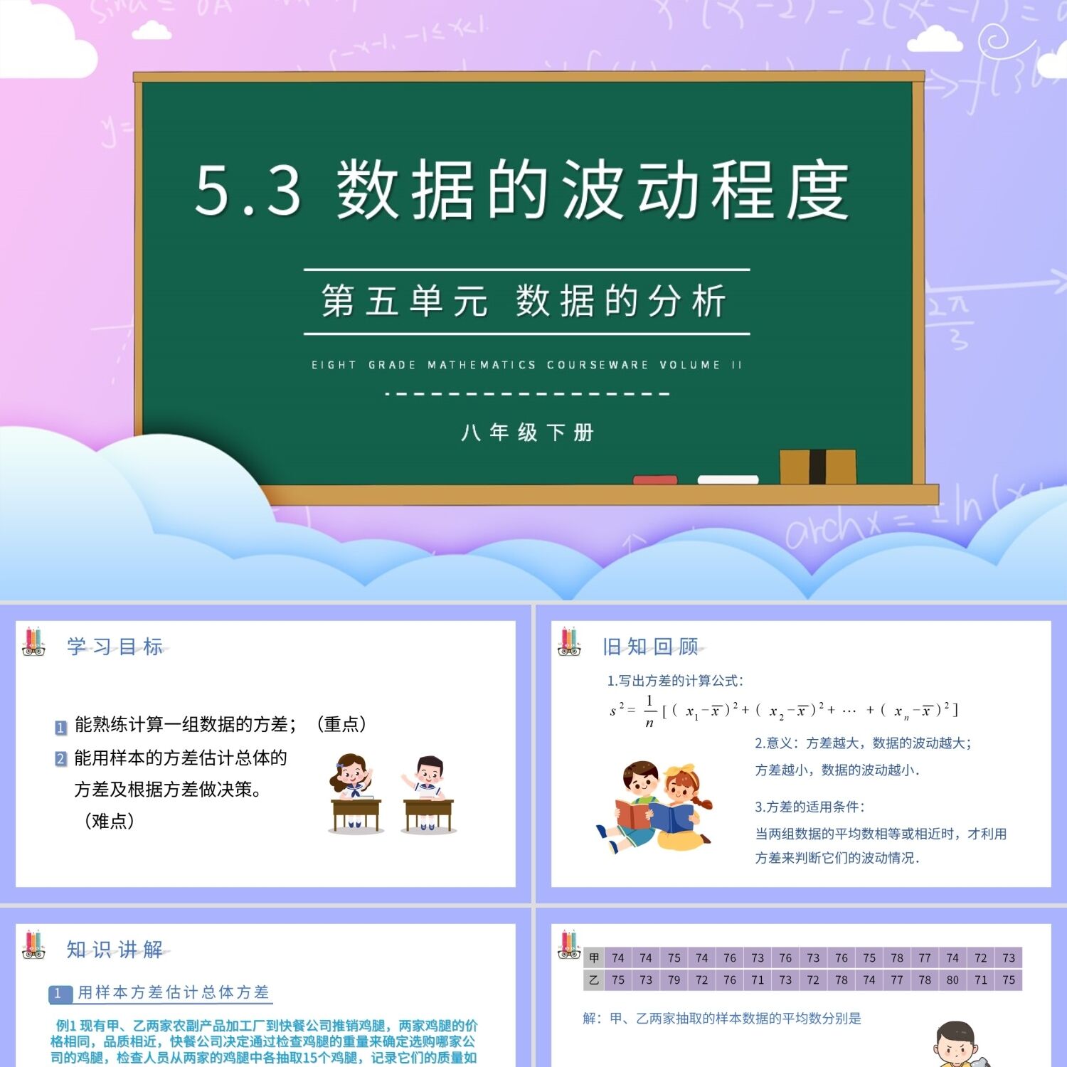 PPT模板数据的波动程度数据的分析PPT模板宣传PPT动态PPT初中