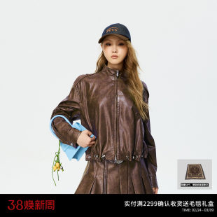 头层羊皮真皮皮衣短外套 春秋装 今年流行特惠关晓彤同款 海宁新款