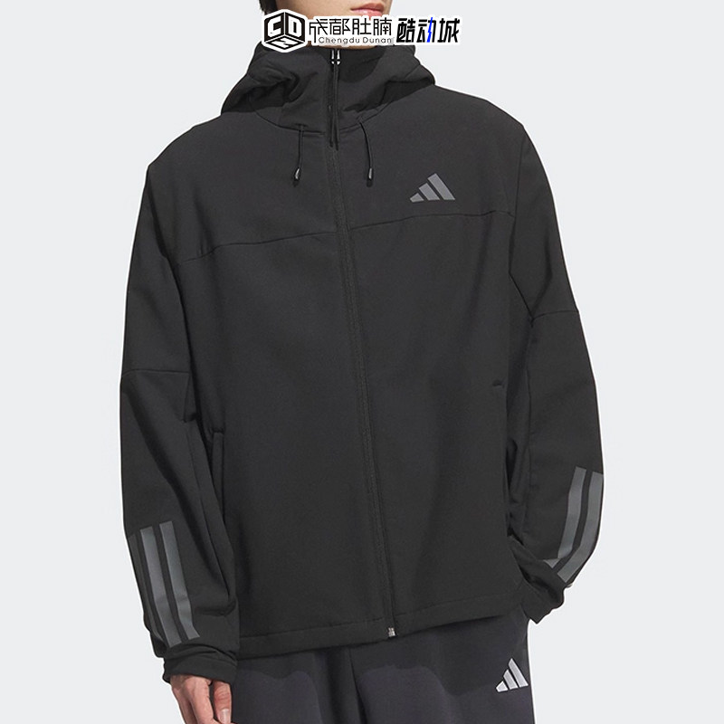 Adidas阿迪达斯男女户外拒水防风保暖加绒运动休闲连帽外套KF5224