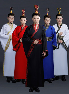 毕业班拍照古代汉服男女同款古装服装书生影视唐装女装大侠客演出