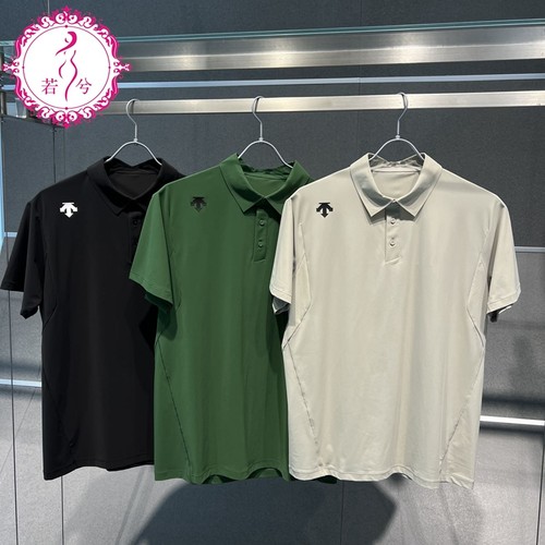 DESCENTE迪桑特25早秋运动健身男士凉感防晒短袖POLO衫D5331TPS50