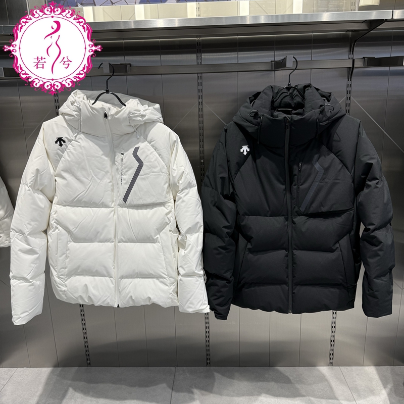 DESCENTE迪桑特2024冬男士光转热保暖短款连帽羽绒服D4431TDJ36A