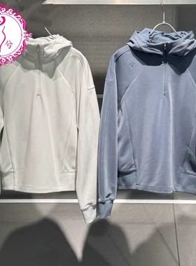 DESCENTE迪桑特2025秋冬女士半拉链休闲运动连帽卫衣D5432THD43