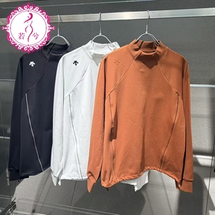 DESCENTE迪桑特2025秋冬女士运动休闲立领加绒针织卫衣D5432THT44