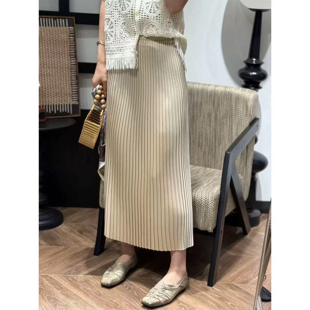 新款百搭时尚气质显瘦百褶半身裙6017