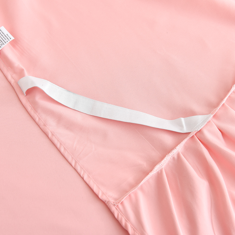 床罩床裙式床套2021年新款单件纯色公主蕾丝带裙边床单床笠三件套