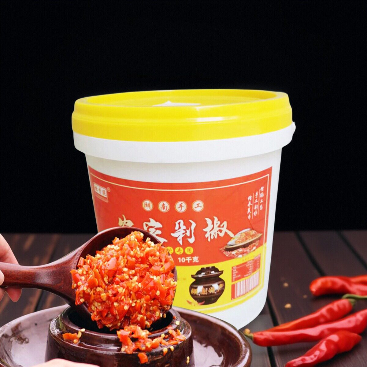 坛香脆农家剁椒10kg/桶装剁辣椒非农家自制剁椒小米辣剁椒酱剁椒