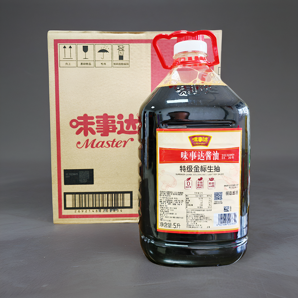 味事达特级金标生抽5L*2瓶/商用整箱凉拌菜酿造味极鲜生抽酱油