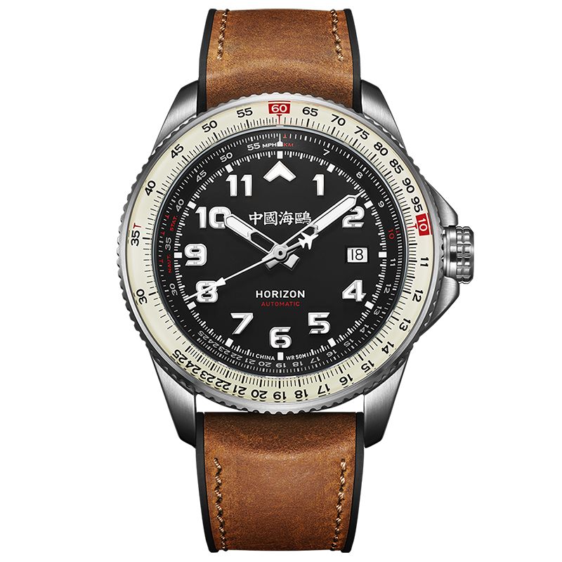 海鸥表夜光计时码表男士单历礼盒