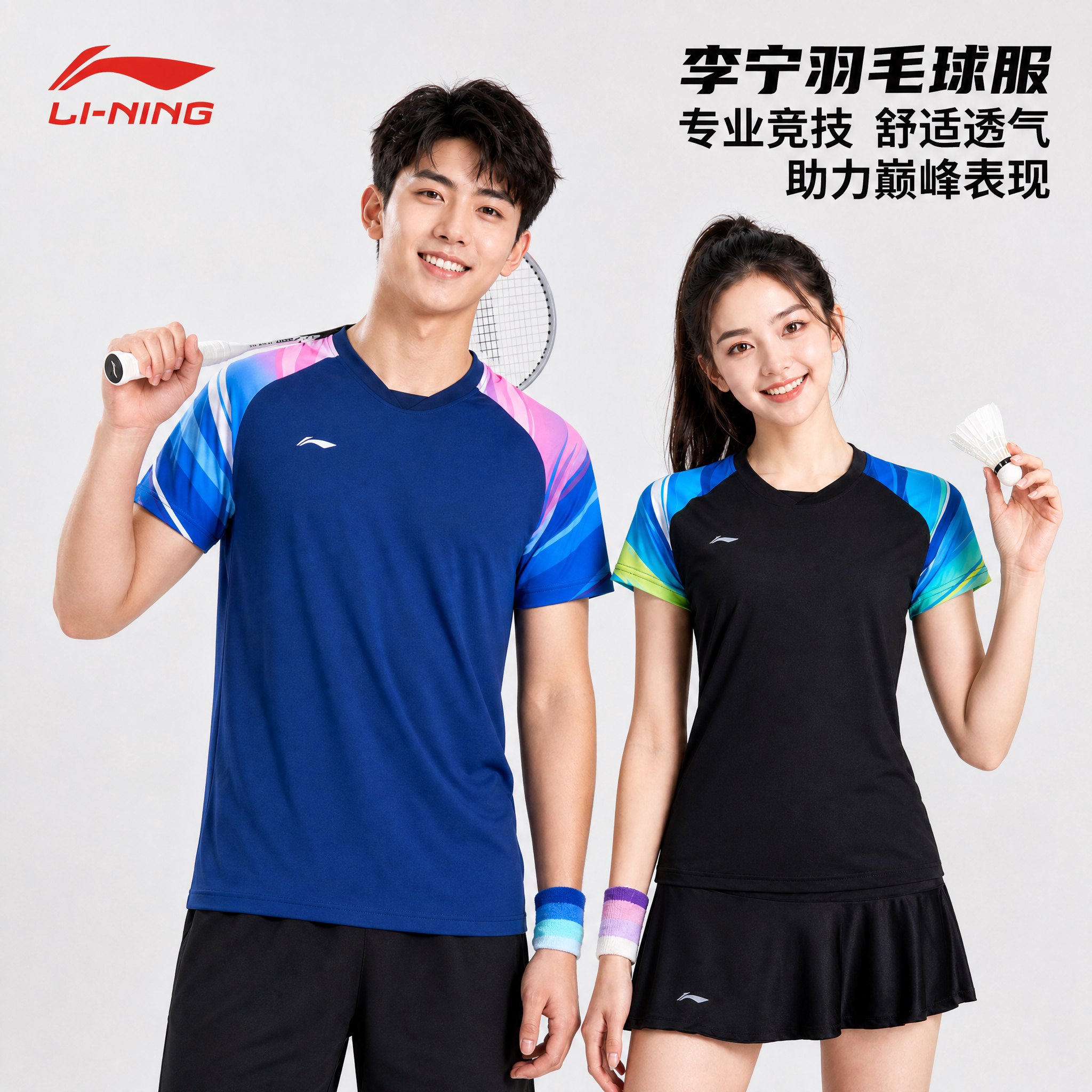 李宁夏季羽毛球服多款式上衣图片