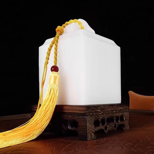 天然白玉如意印章书画定制玉玺招财传国印办公桌面摆件收藏工艺品