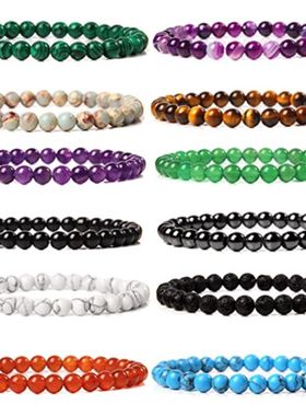 2021新款天然石头珠子手链女mm