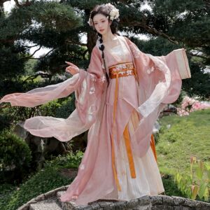 赤玉韶华魏晋风刺绣大袖汉服