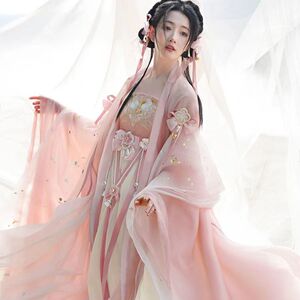 新款汉服女[笑春风]大袖衫清新诃子裙汉元素2023夏仙气汉元素全套