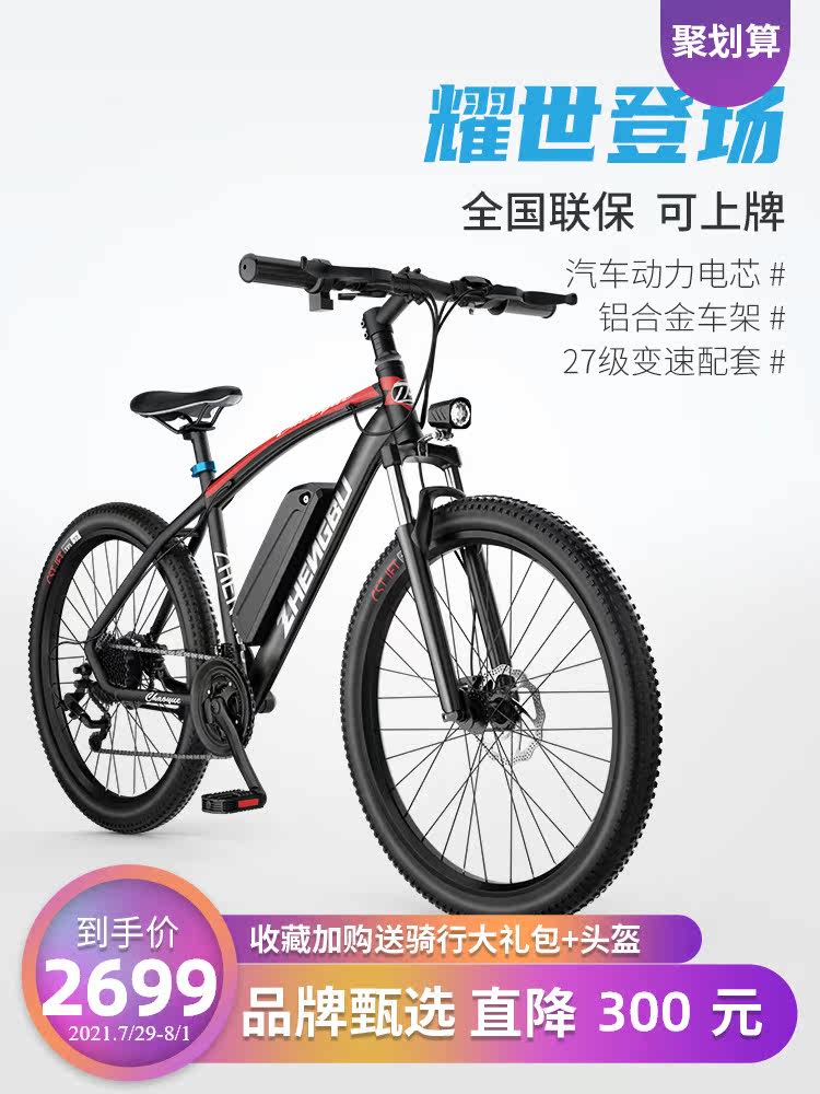 Step forward All-terrain electric vehicle Shock absorption variable speed power mountain bike Lithium battery off-road bicycle electric vehicle