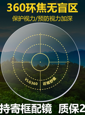 360全焦环焦近视眼镜片预防非球面度数舒缓眼睛减缓加深防控近视