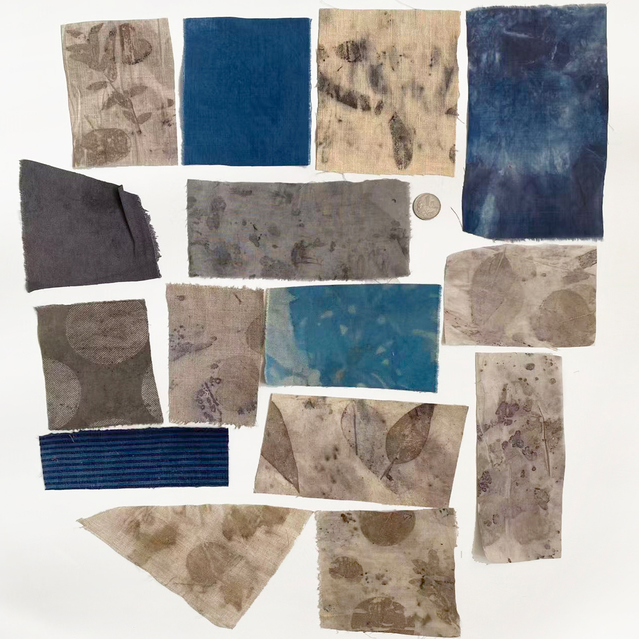 善本源混色棉麻小块拼布碎布包