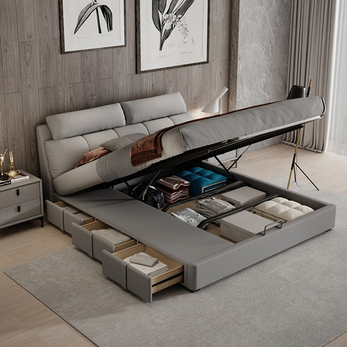 科技布床免洗现代简约可拆洗