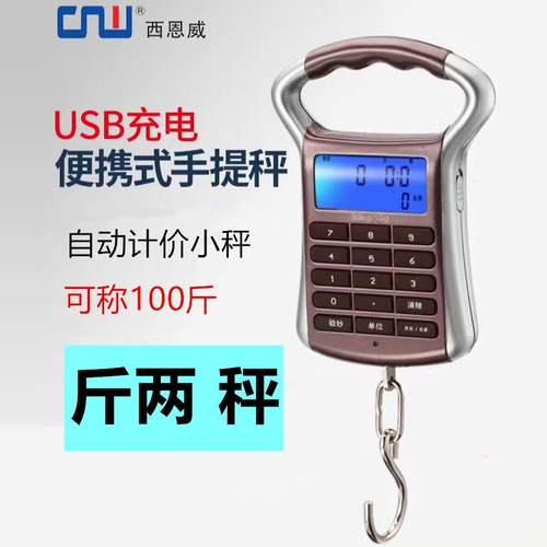 充电手提秤充电计价秤精准电子秤快递称迷弥弹簧钩称家用买卖菜秤