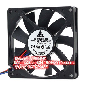 全新Delta台达AFB0812VHB 8015 12V 0.3A CPU机箱双滚珠散热风扇