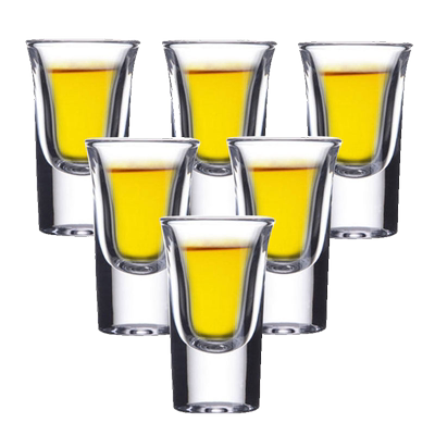 玻璃子弹杯shot杯透明底座一口