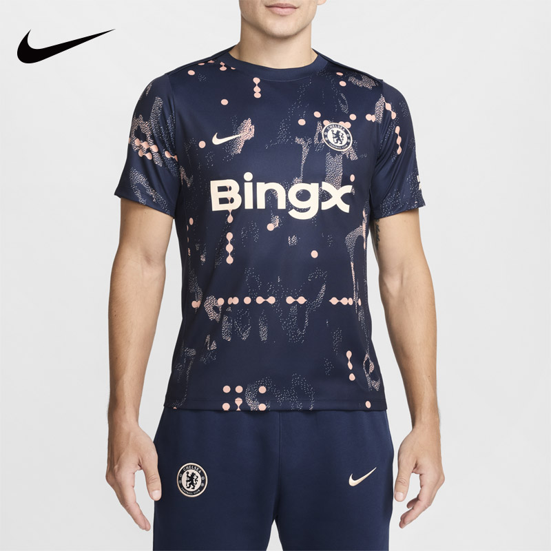 Nike耐克 切尔西24-25男子成人球员短袖运动足球训练服HJ2502-452
