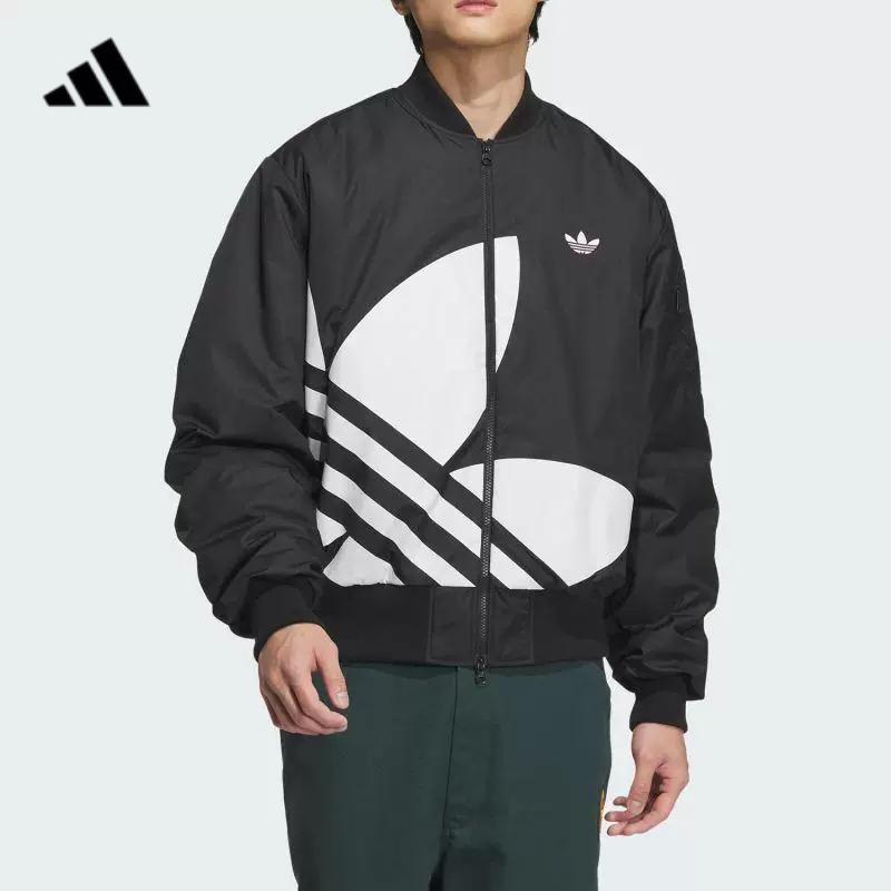 adidas阿迪达斯三叶草男女上衣宽松百搭运动棒球领夹克外套JL8380