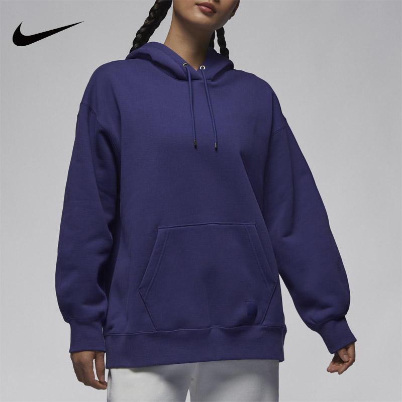 NIKE耐克女子加绒连帽卫衣秋冬季新款运动休闲宽松套头衫FB5111