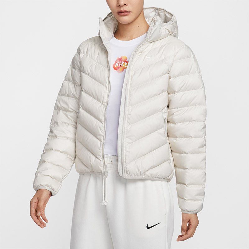 Nike耐克女子连帽羽绒服防风保暖外套运动休闲夹克上衣HV5106-072