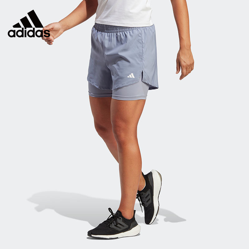 阿迪达斯短裤女2023夏季新款透气舒适运动训练防走光五分裤HR7867