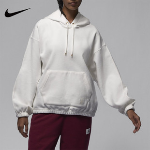 Nike耐克Jordan卫衣女秋冬新款美拉德宽松休闲加绒连帽衫FD7238