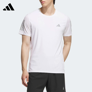 Adidas阿迪达斯男子运动训练跑步圆领T恤上衣透气快干短袖JY6981