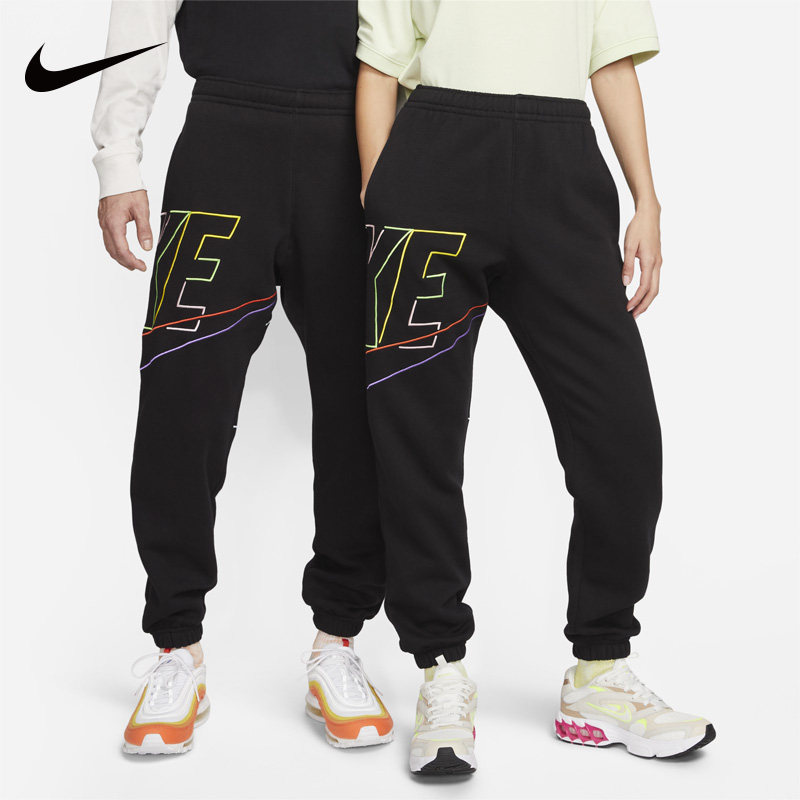 NIKE耐克男裤2023春季新款针织加绒保暖卫裤运动休闲长裤子DX0548