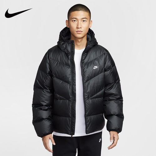 Nike耐克羽绒服男子连帽保暖外套运动户外夹克休闲服HQ7791-011