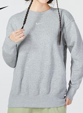 Nike耐克圆领卫衣女2023秋季新款运动服针织宽松长袖套头衫DQ5734