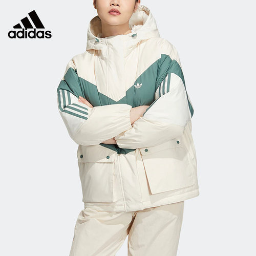 阿迪达斯三叶草羽绒服外套女